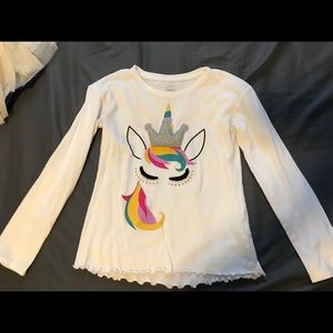 Little girls unicorn shirt